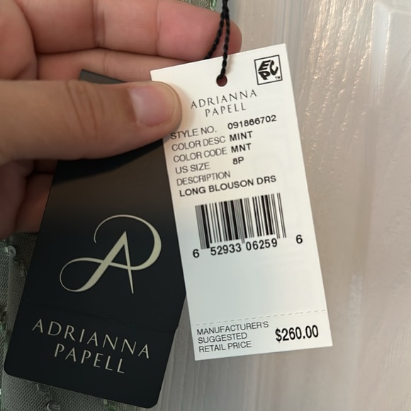 Adrianna Papell ART DECO BEADED BLOUSON GOWN - Picture 4 of 7